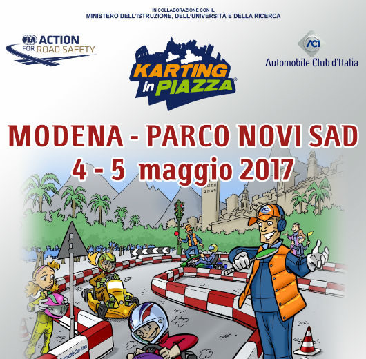 karting in piazza a modena per i bambini