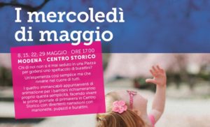 I mercoledì di maggio, animazione per i bambini in centro a Modena @ sedi varie | Modena | Emilia-Romagna | Italia