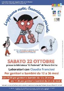 Leggiamo note, Suoniamo parole a Finale Emilia (1/3 anni) @ Biblioteca Giuseppe Pederiali